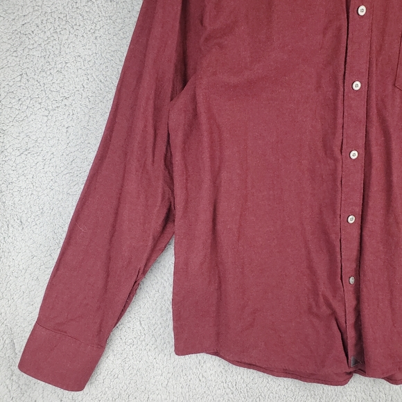 UNTUCKit Flannel Shirt Mens XL Red Maroon Button Up Sherwood Cotton Fall Classic - Picture 2 of 10